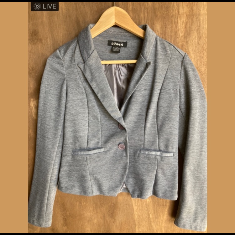Gray Button Up Blazer